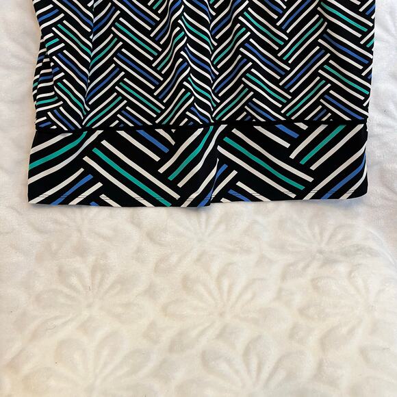 Worthington sleeveless knee length striped dress office work wear sheath dress - Picture 4 of 5